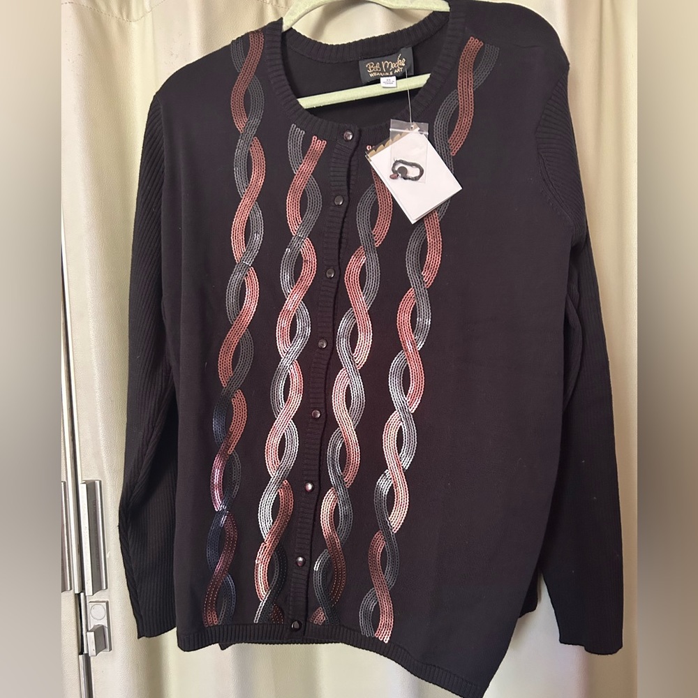 Bob Mackie Sequin Cardigan